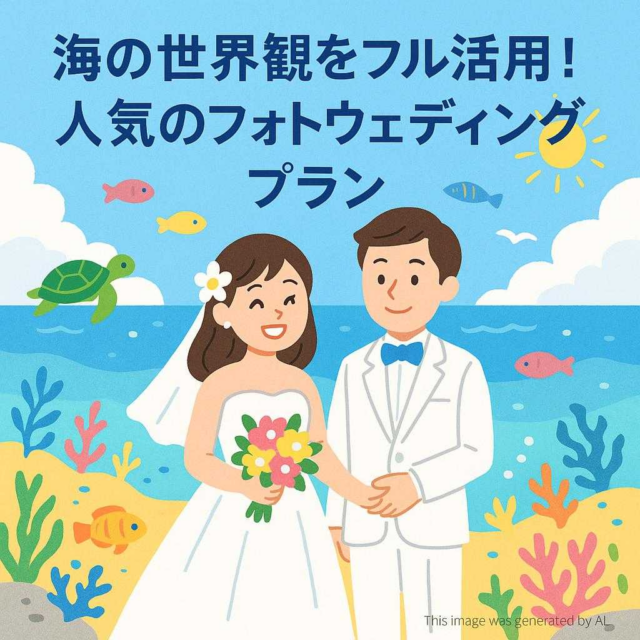 海の世界観をフル活用！人気のフォトウェディングプラン