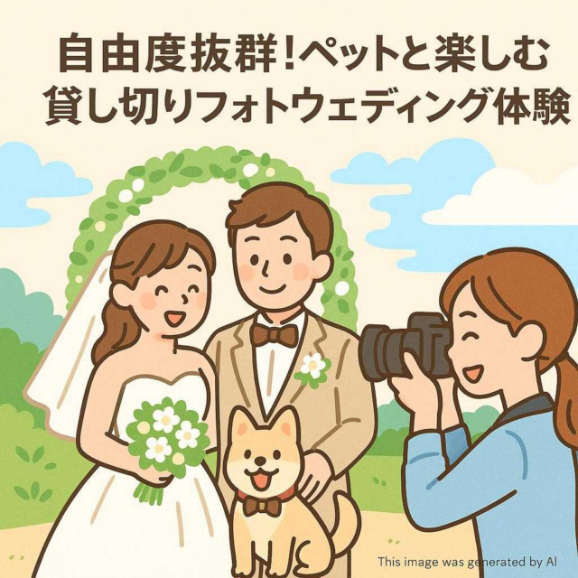 自由度抜群！ペットと楽しむ貸し切りフォトウェディング体験
