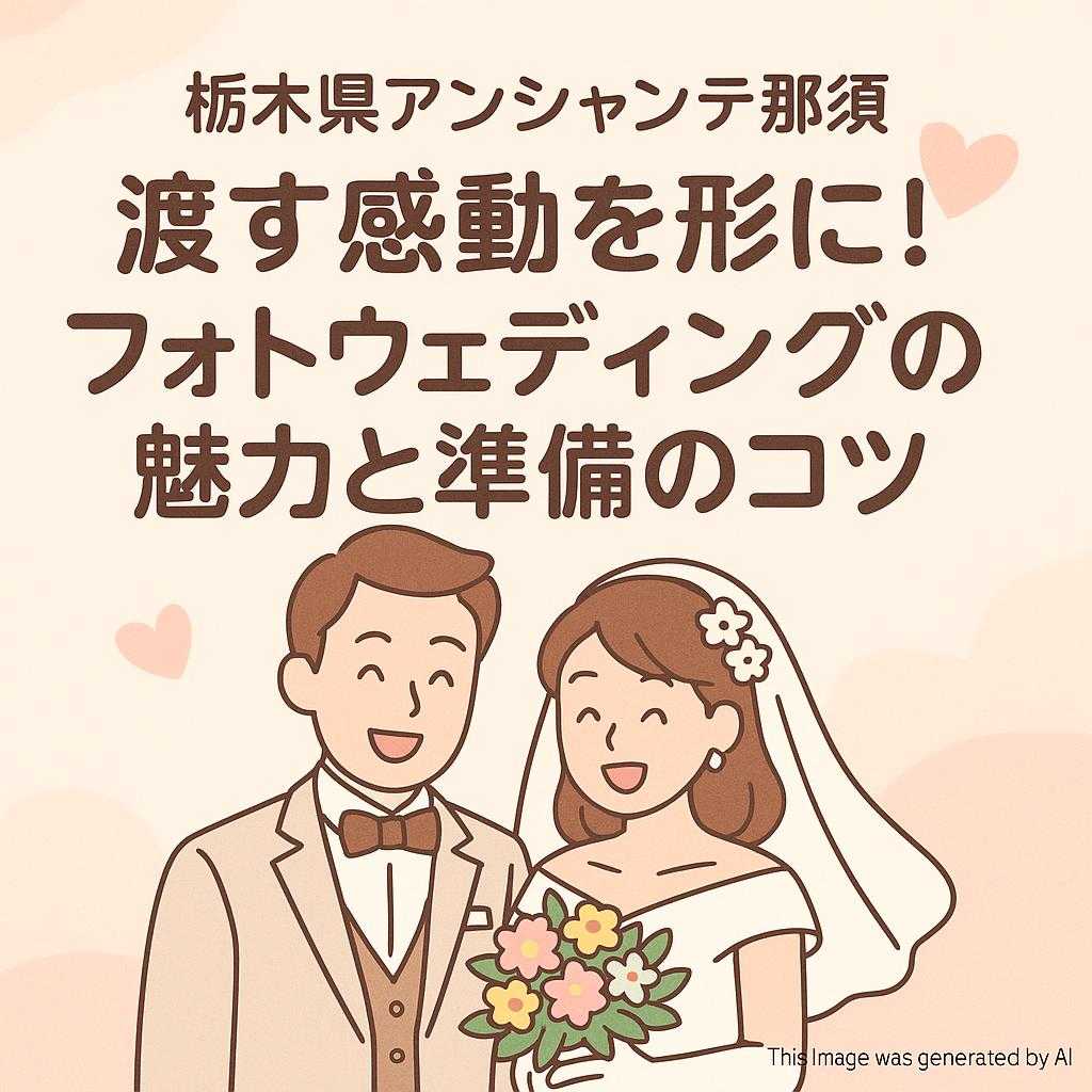 栃木県アンシャンテ那須 渡す感動を形に！フォトウェディングの魅力と準備のコツ
