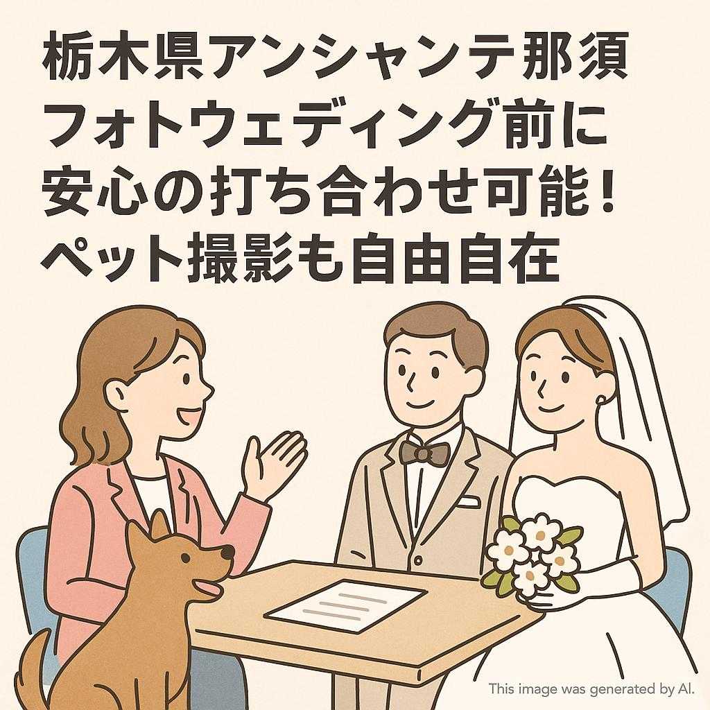 栃木県アンシャンテ那須 フォトウェディング前に安心の打ち合わせ可能！ペット撮影も自由自在