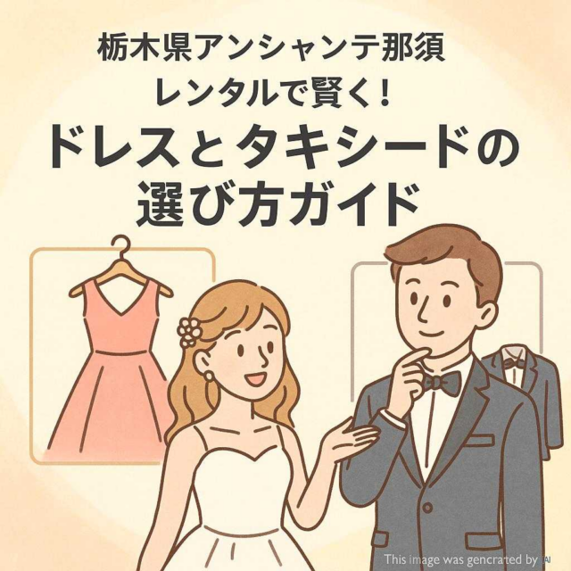 栃木県アンシャンテ那須 レンタルで賢く！ドレスとタキシードの選び方ガイド