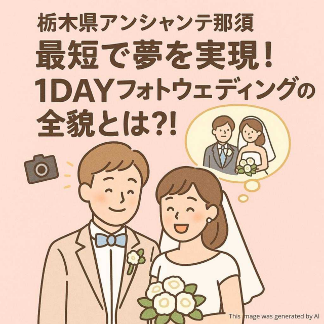 栃木県アンシャンテ那須 最短で夢を実現！1DAYフォトウェディングの全貌とは？！
