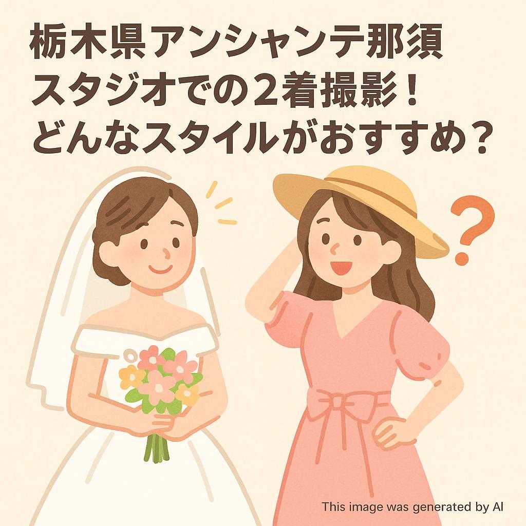 栃木県アンシャンテ那須 スタジオでの2着撮影!どんなスタイルがおすすめ?