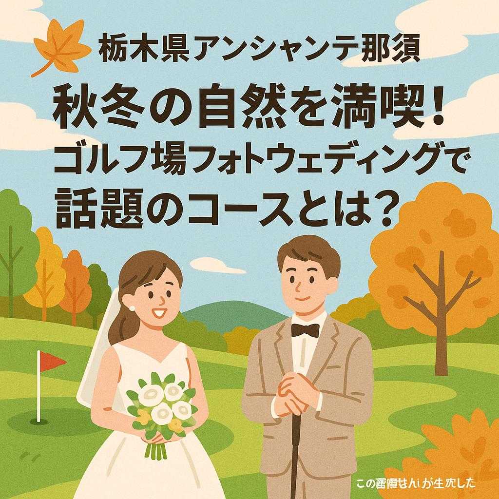 栃木県アンシャンテ那須 秋冬の自然を満喫!ゴルフ場フォトウェディングで話題のコースとは?