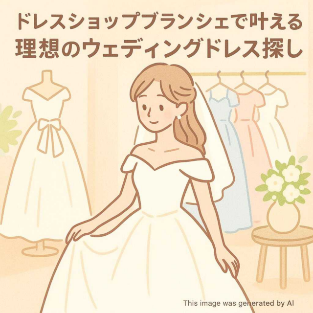 ドレスショップブランシェで叶える理想のウェディングドレス探し