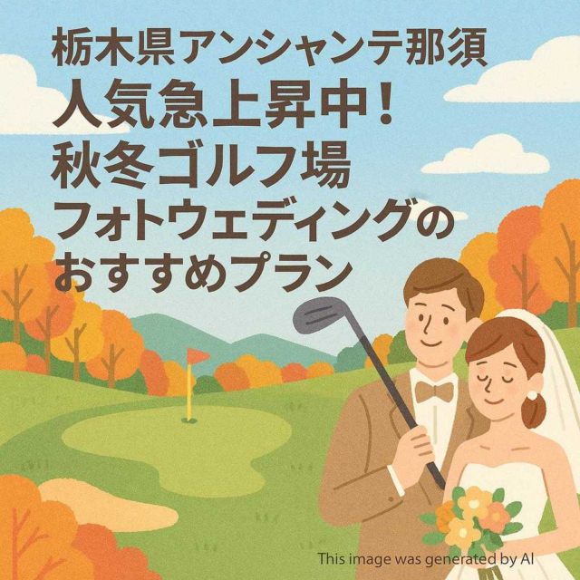 栃木県アンシャンテ那須 人気急上昇中！秋冬ゴルフ場フォトウェディングのおすすめプラン