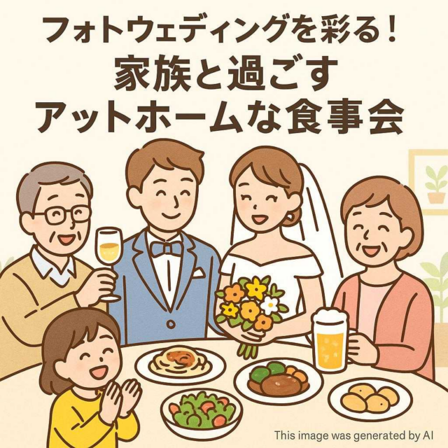 フォトウェディングを彩る！家族と過ごすアットホームな食事会