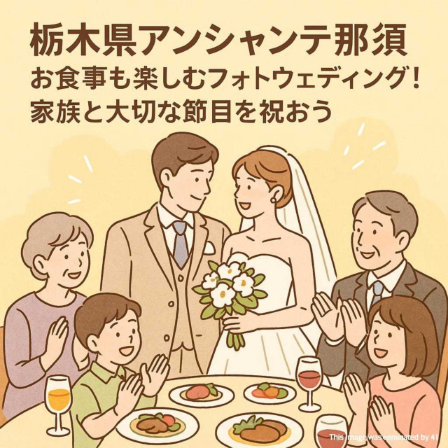 栃木県アンシャンテ那須 お食事も楽しむフォトウェディング！家族と大切な節目を祝おう