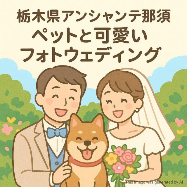 栃木県アンシャンテ那須 ペットと可愛いフォトウェディング