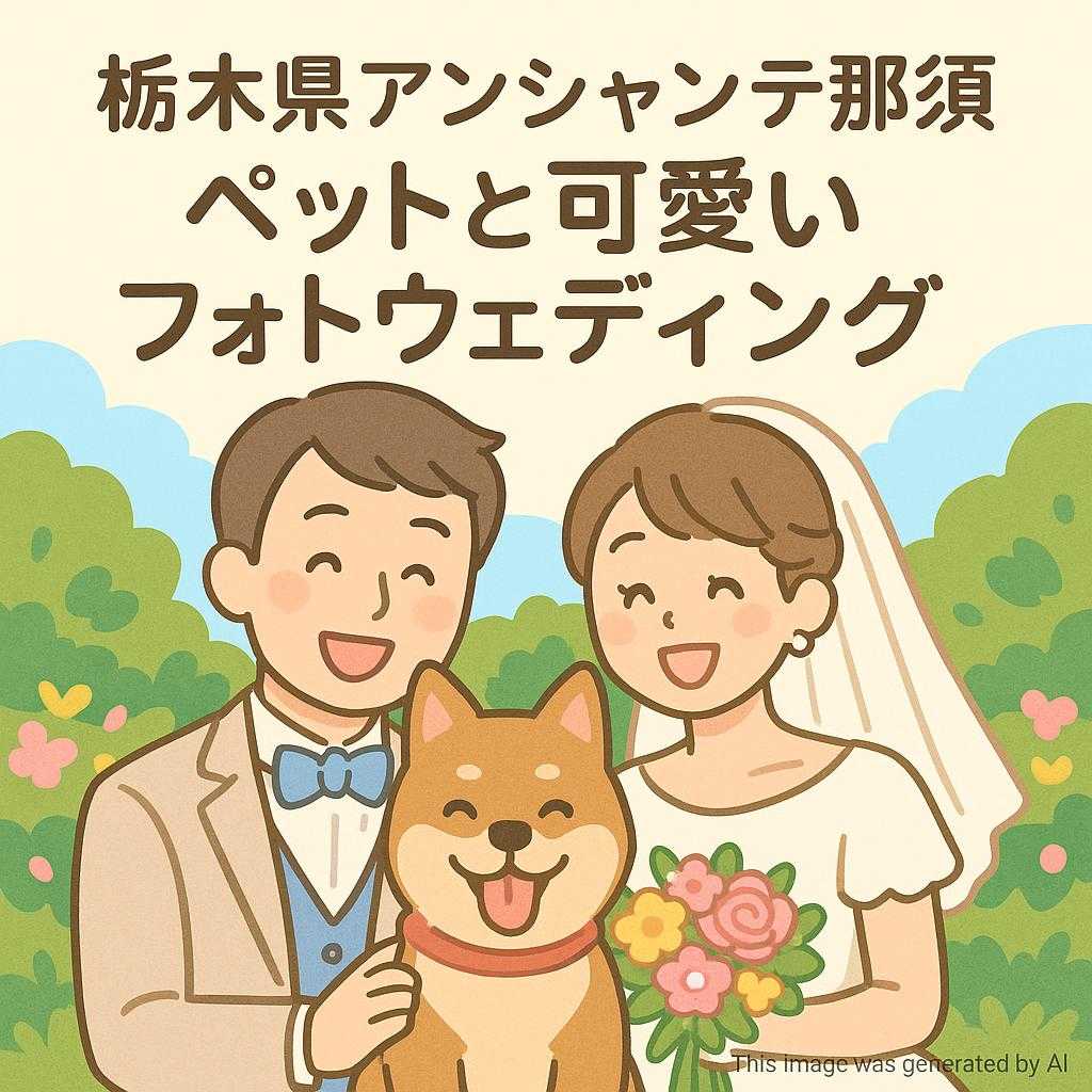 栃木県アンシャンテ那須 ペットと可愛いフォトウェディング