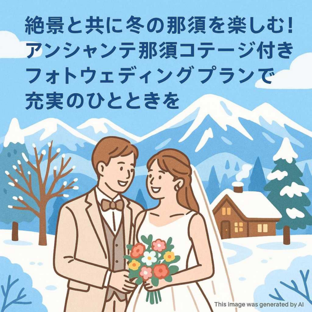 絶景と共に冬の那須を楽しむ！アンシャンテ那須コテージ付きフォトウェディングプランで充実のひとときを