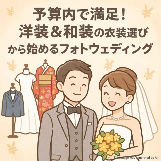 予算内で満足！洋装＆和装の衣装選びから始めるフォトウェディング