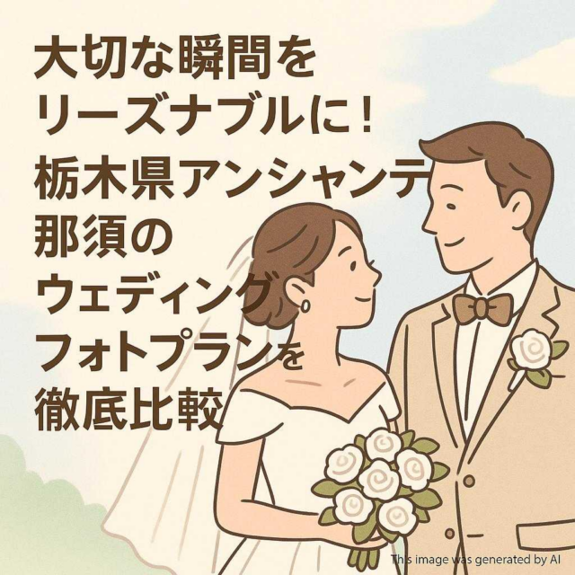 大切な瞬間をリーズナブルに！栃木県アンシャンテ那須のウェディングフォトプランを徹底比較