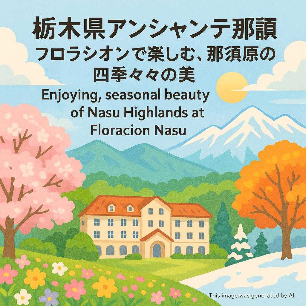 栃木県アンシャンテ那須 フロラシオン那須で楽しむ、那須高原の四季折々の美