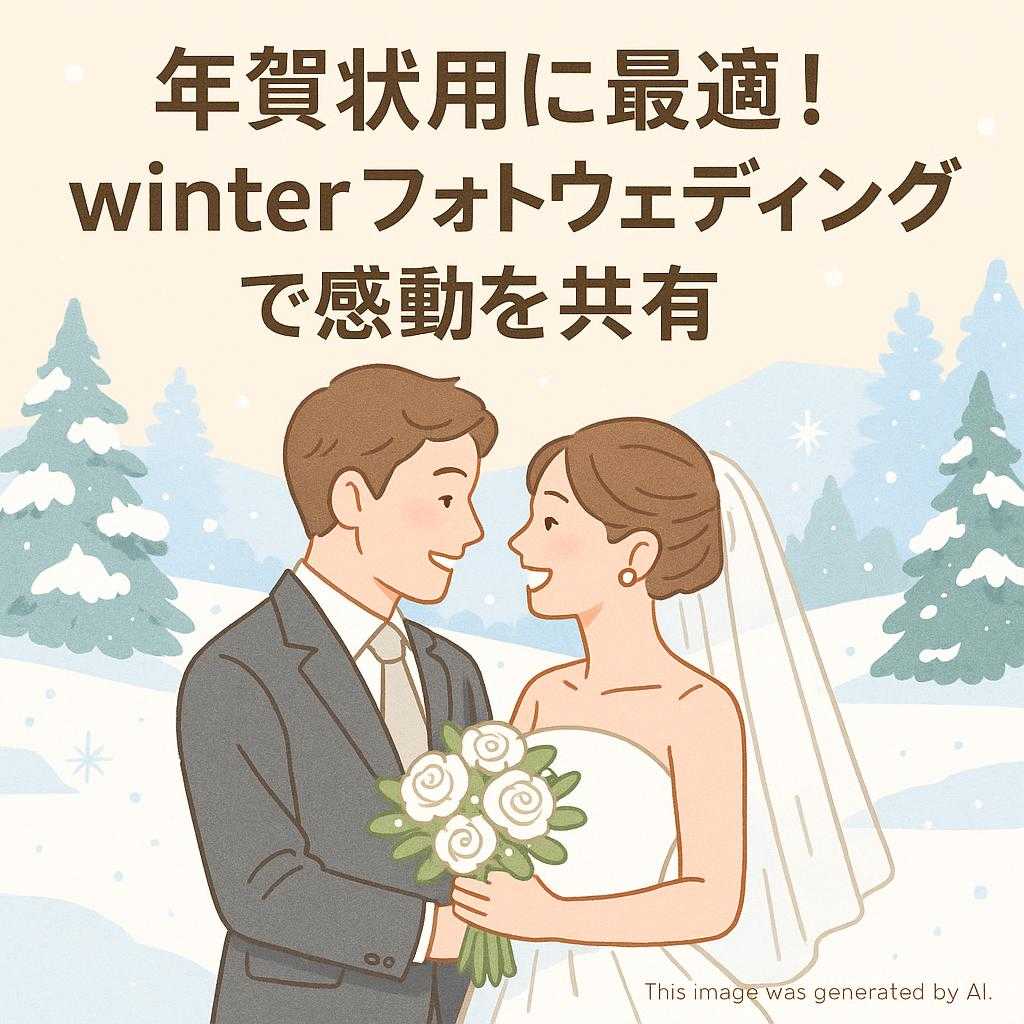 年賀状用に最適!winterフォトウェディングで感動を共有