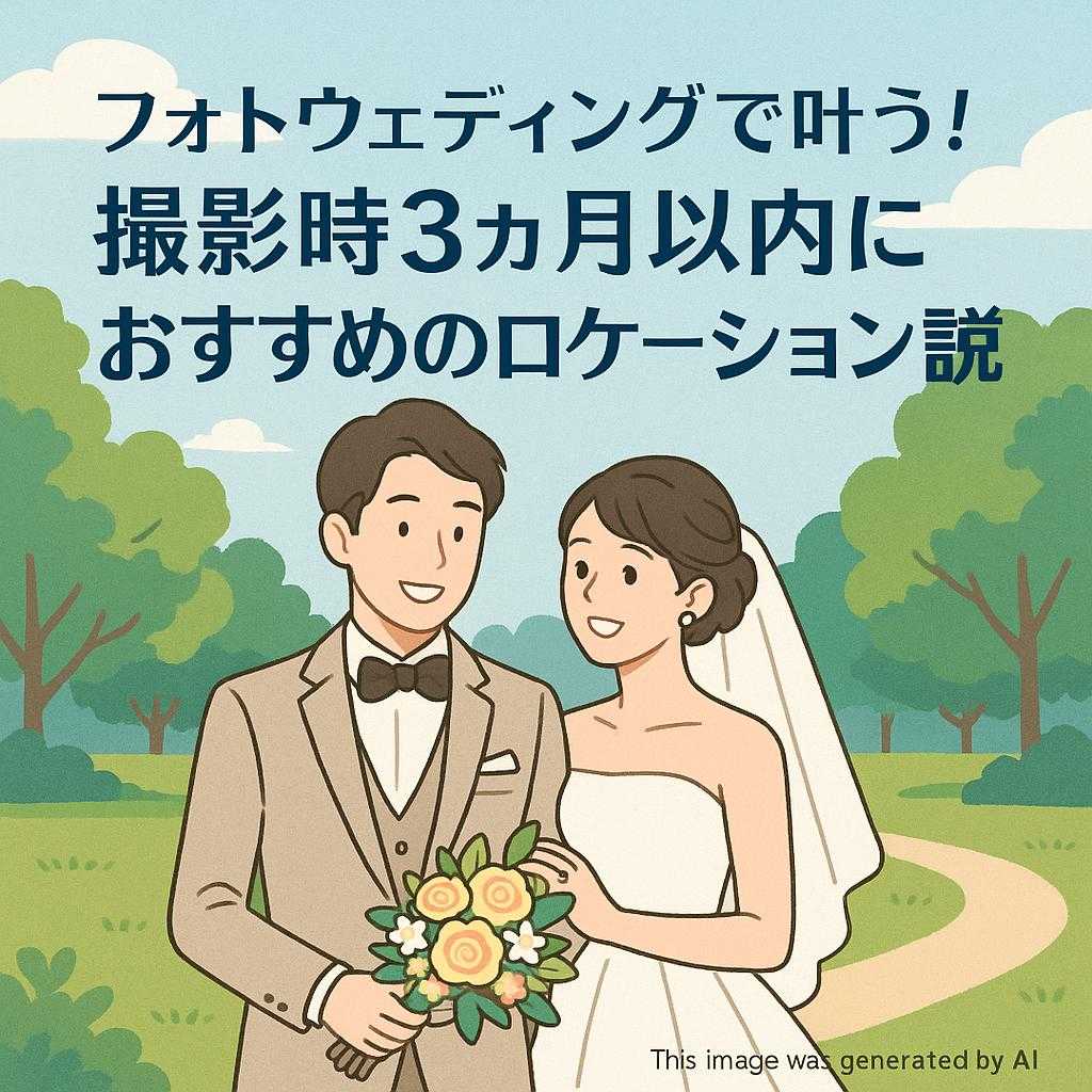 フォトウェディングで叶う！撮影時3ヶ月以内におすすめのロケーション撮影