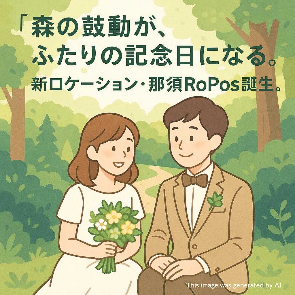 「森の鼓動が、ふたりの記念日になる。新ロケーション・那須RoPos誕生。」