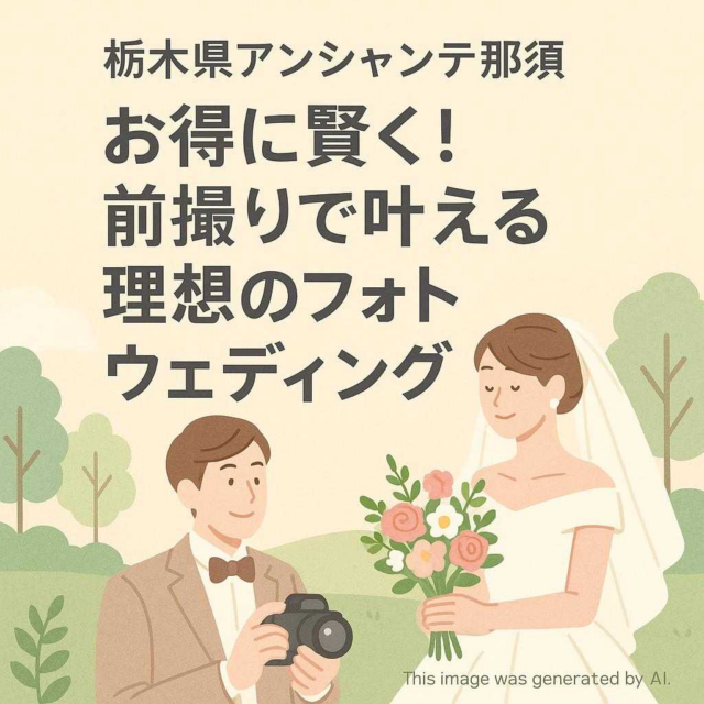 栃木県アンシャンテ那須 お得に賢く！前撮りで叶える理想のフォトウェディング