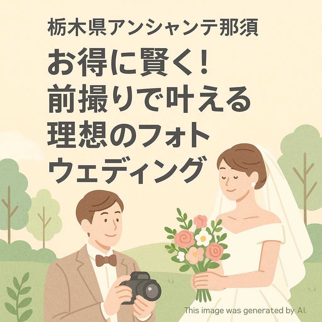 栃木県アンシャンテ那須 お得に賢く！前撮りで叶える理想のフォトウェディング