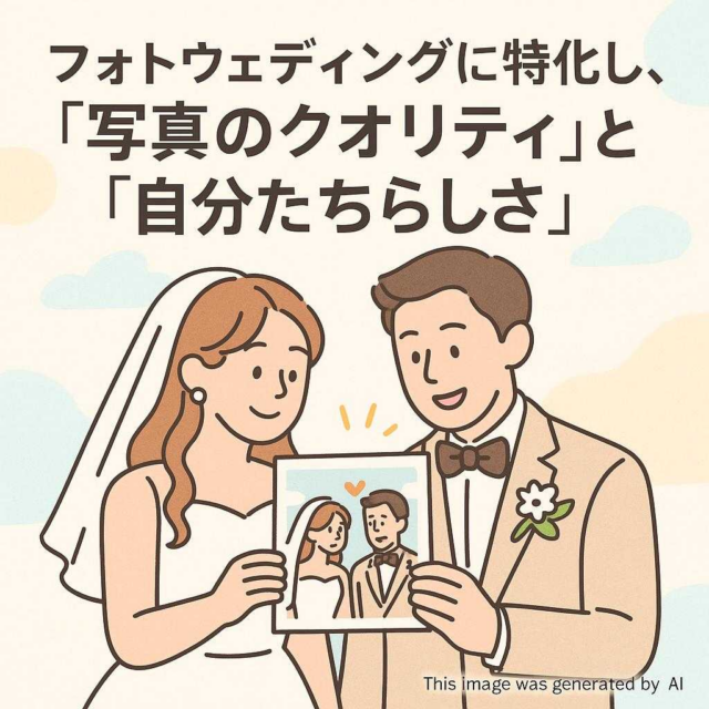 フォトウェディングに特化し、「写真のクオリティ」と「自分たちらしさ」