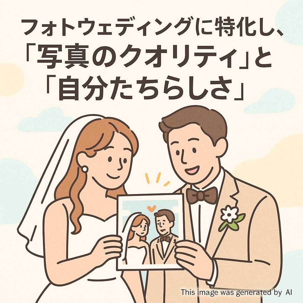 フォトウェディングに特化し、「写真のクオリティ」と「自分たちらしさ」
