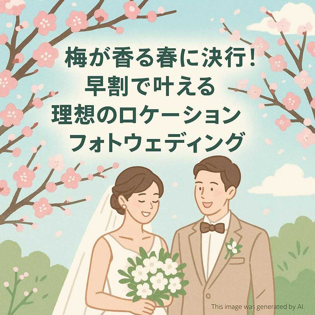 梅が香る春に決行！早割で叶える理想のロケーションフォトウェディング