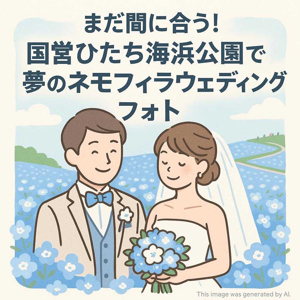 まだ間に合う！国営ひたち海浜公園で夢のネモフィラウェディングフォト
