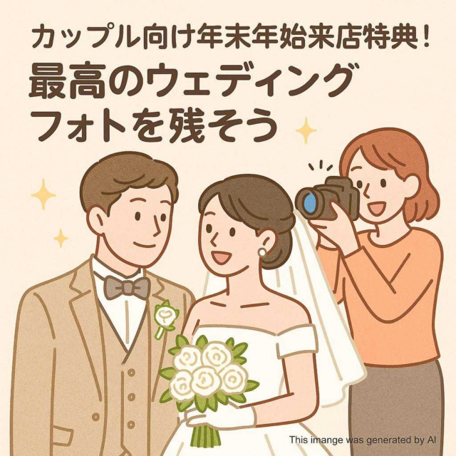 カップル向け年末年始来店特典！最高のウェディングフォトを残そう