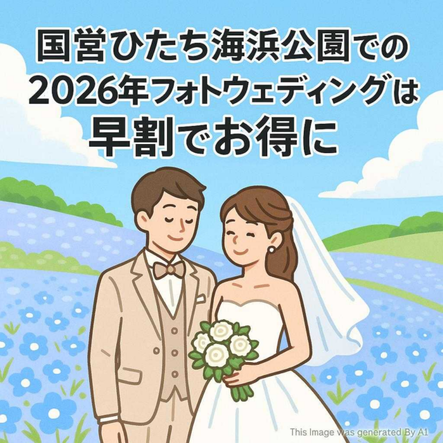 国営ひたち海浜公園での2026年フォトウェディングは早割でお得に
