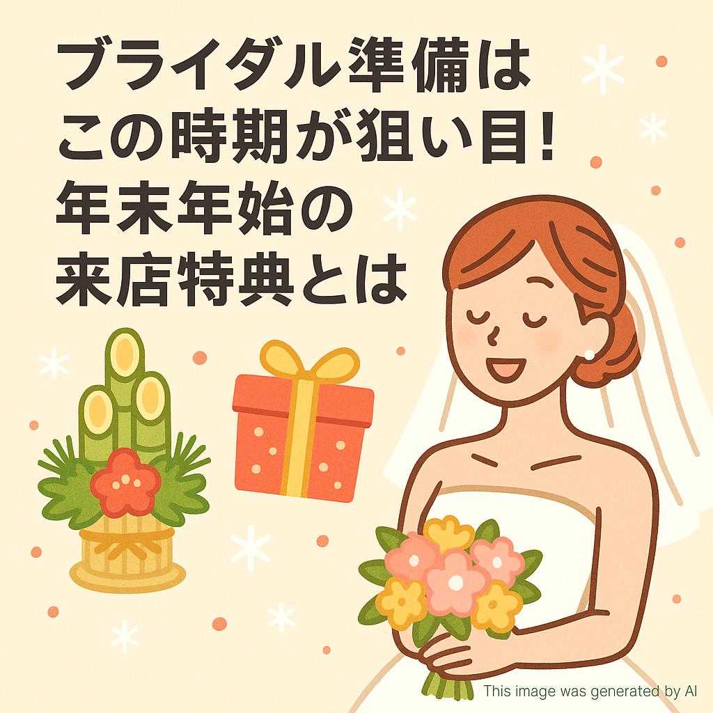 ブライダル準備はこの時期が狙い目！年末年始の来店特典とは