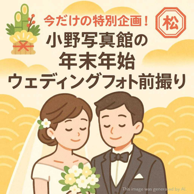 今だけの特別企画！小野写真館の年末年始ウェディングフォト前撮り