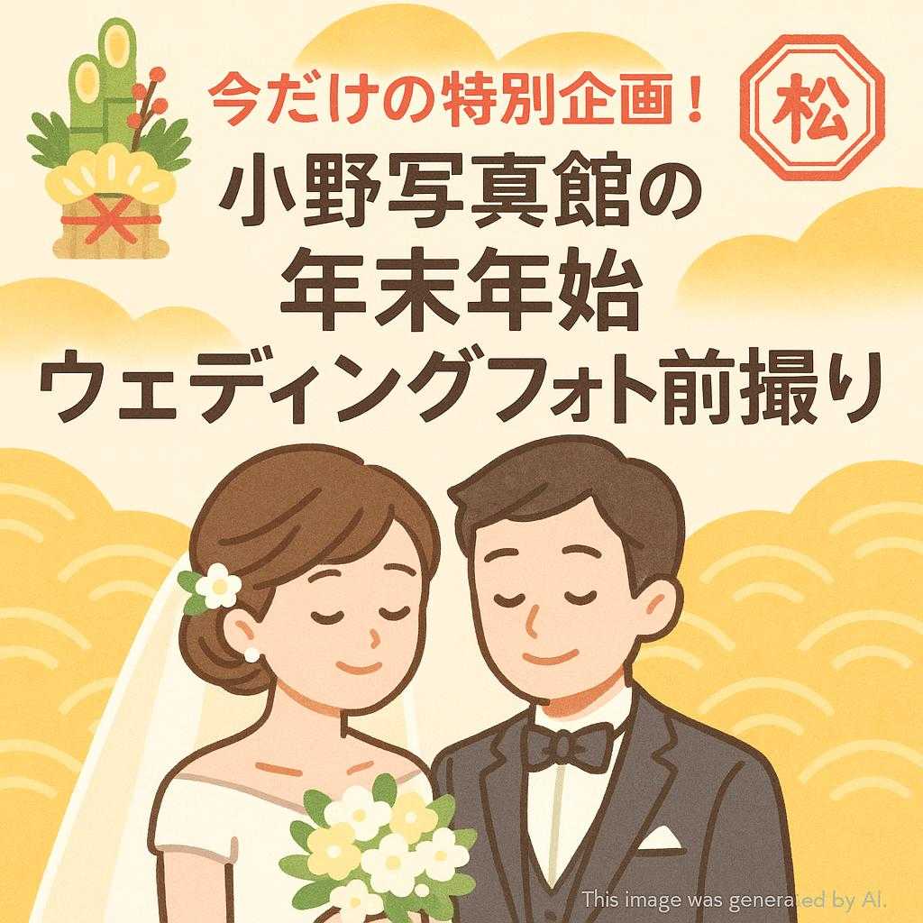 今だけの特別企画！小野写真館の年末年始ウェディングフォト前撮り