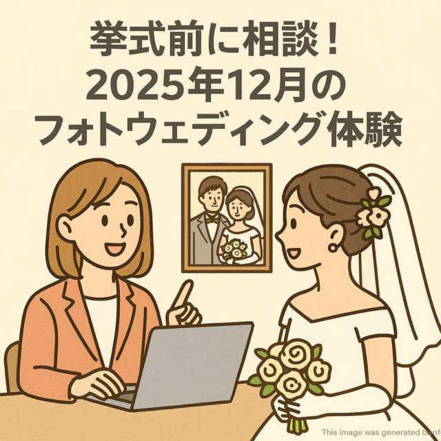 挙式前に相談！2025年12月のフォトウェディング体験
