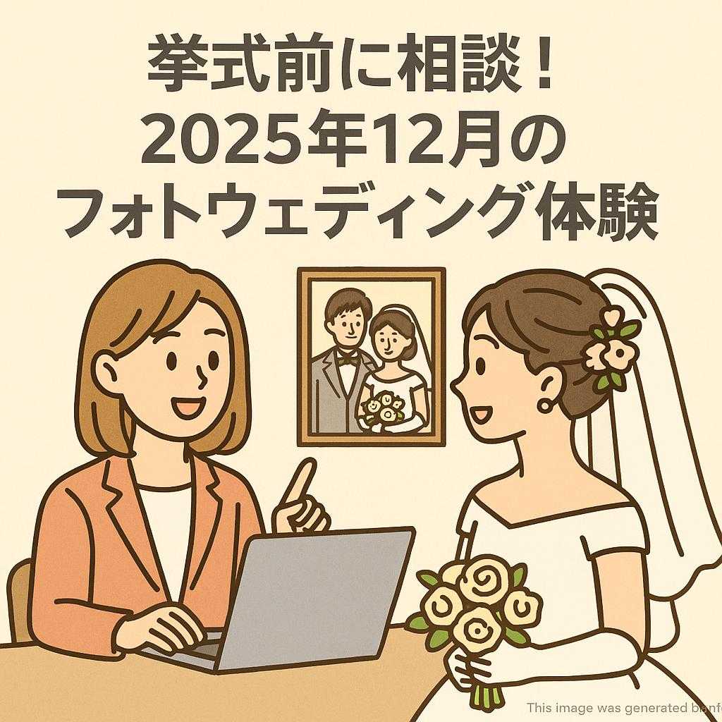 挙式前に相談！2025年12月のフォトウェディング体験