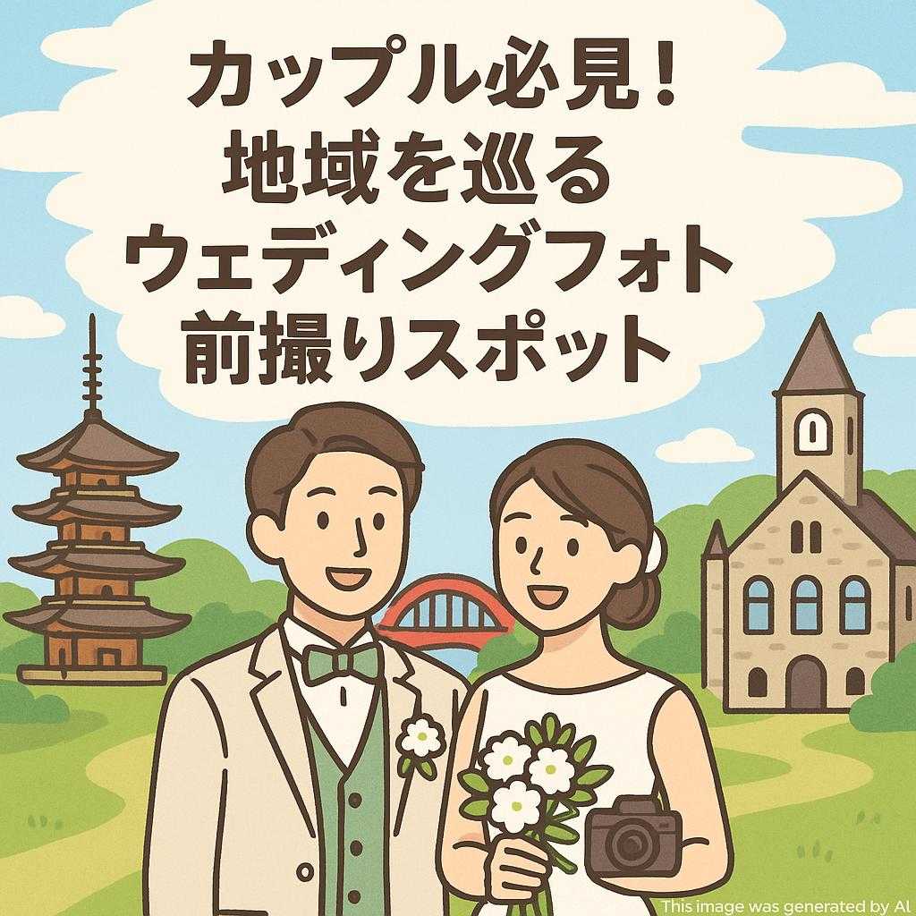 カップル必見！地域を巡るウェディングフォト前撮りスポット