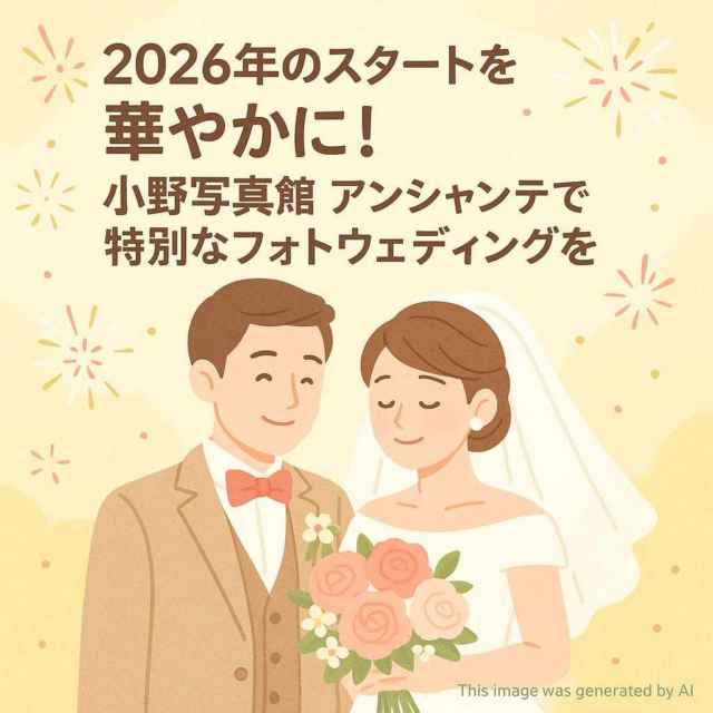 2026年のスタートを華やかに！小野写真館 アンシャンテで特別なフォトウェディングを