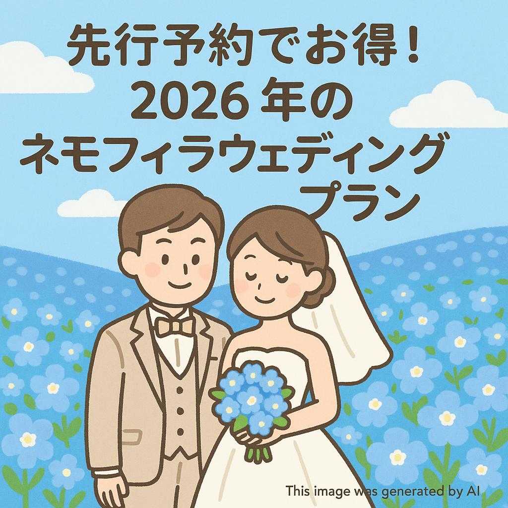 先行予約でお得！2026年のネモフィラウェディングプラン