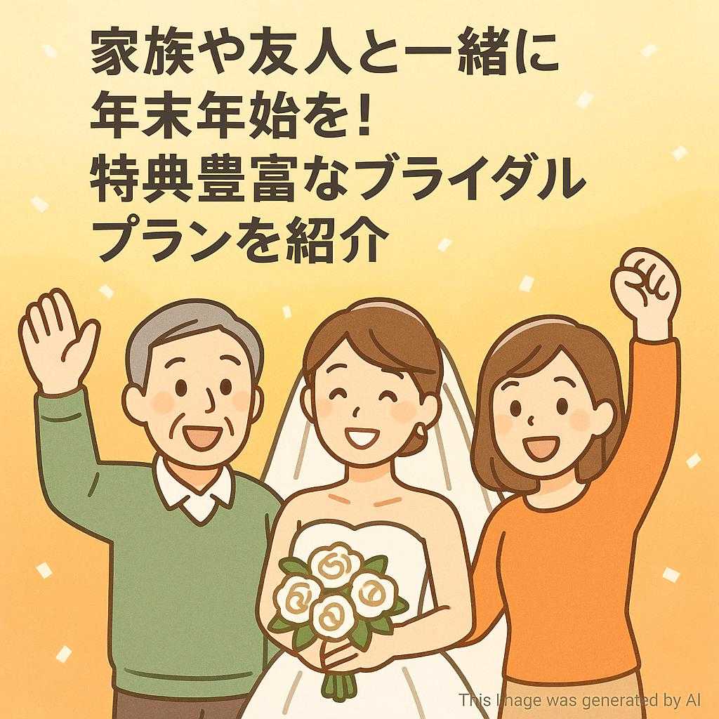家族や友人と一緒に年末年始を！特典豊富なブライダルプランを紹介