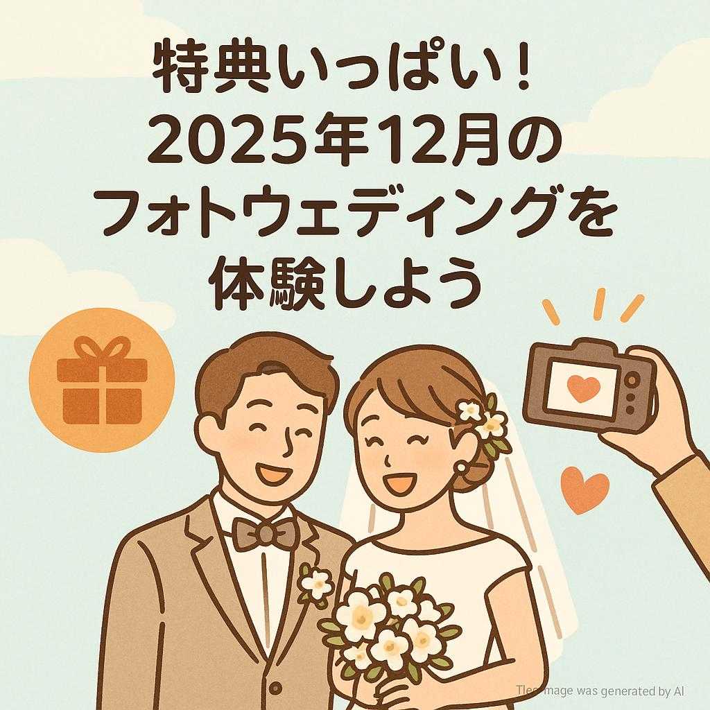 特典いっぱい！2025年12月のフォトウェディングを体験しよう