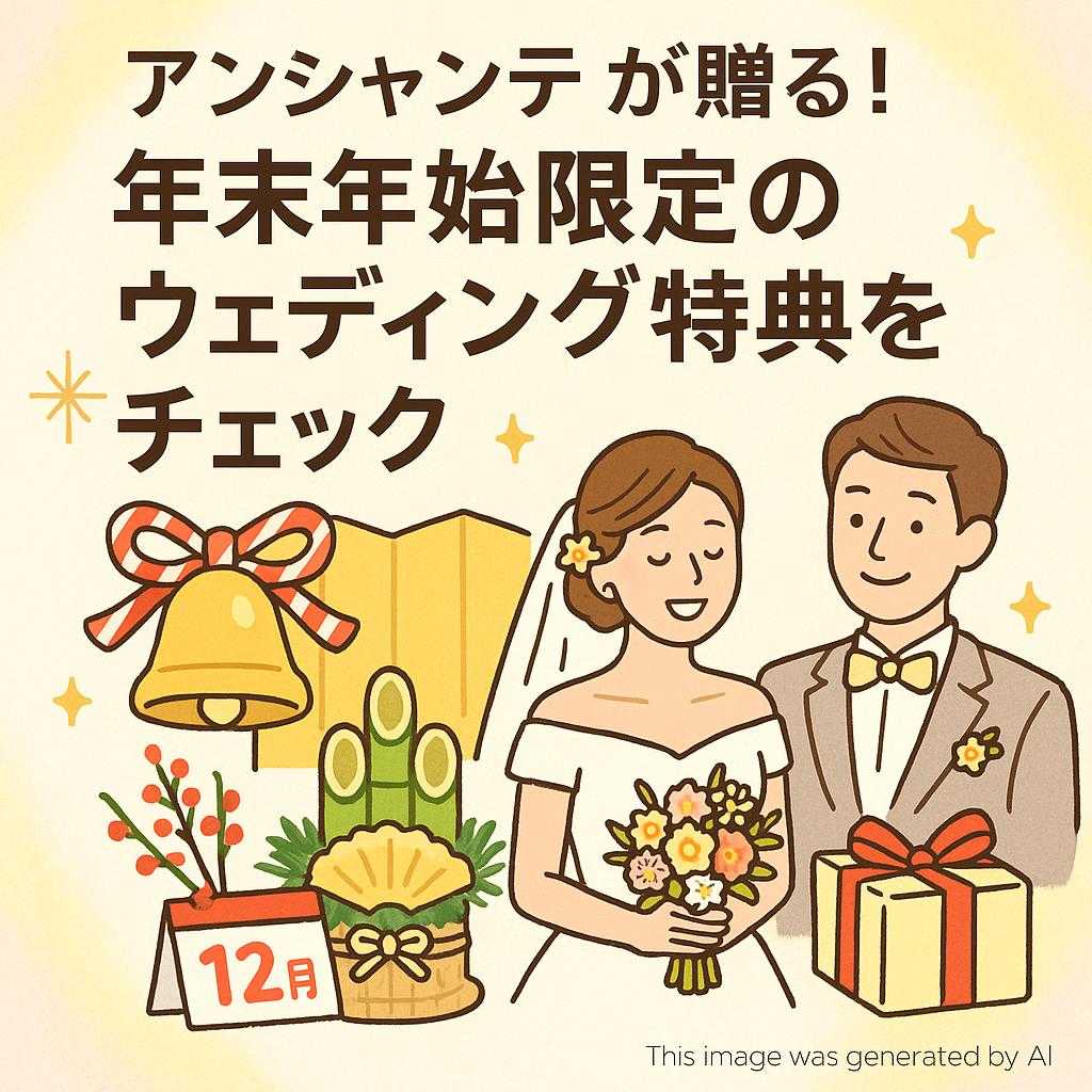 アンシャンテが贈る！年末年始限定のウェディング特典をチェック