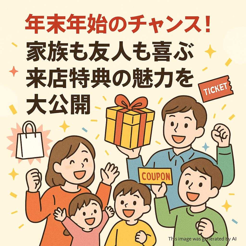 年末年始のチャンス！家族も友人も喜ぶ来店特典の魅力を大公開