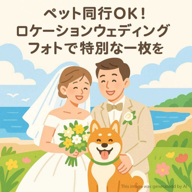 ペット同行OK！ロケーションウェディングフォトで特別な一枚を