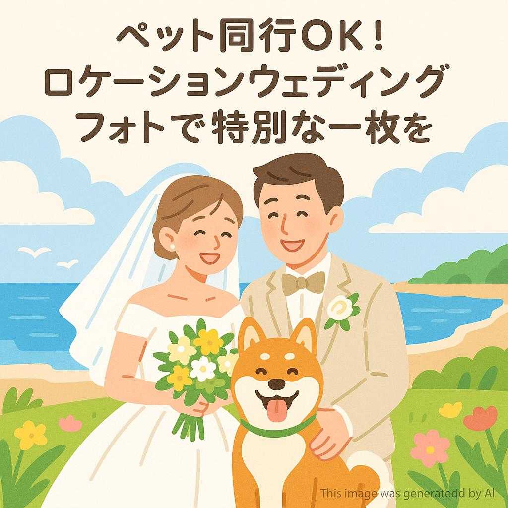 ペット同行OK！ロケーションウェディングフォトで特別な一枚を