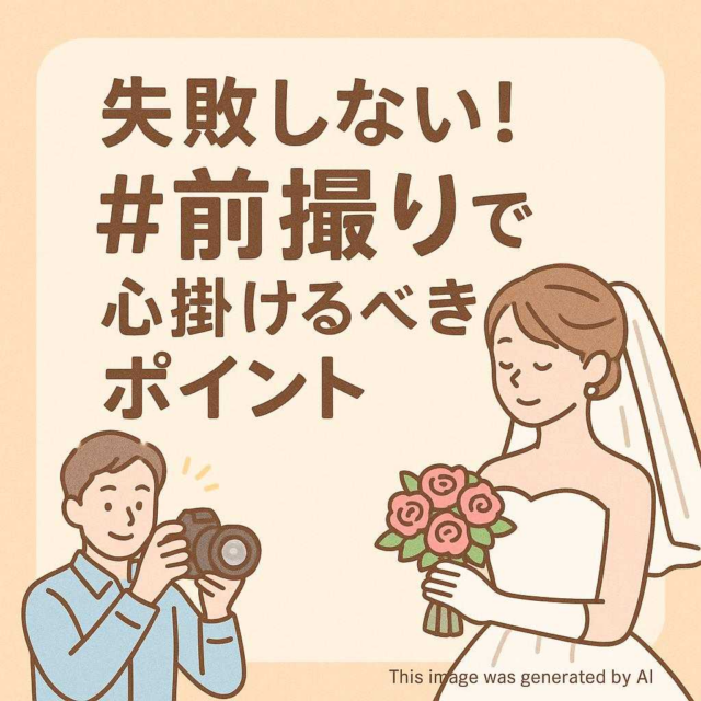 失敗しない！#前撮り で心掛けるべきポイント