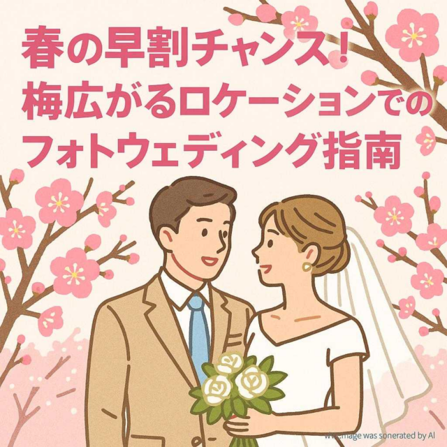 春の早割チャンス！梅広がるロケーションでのフォトウェディング指南