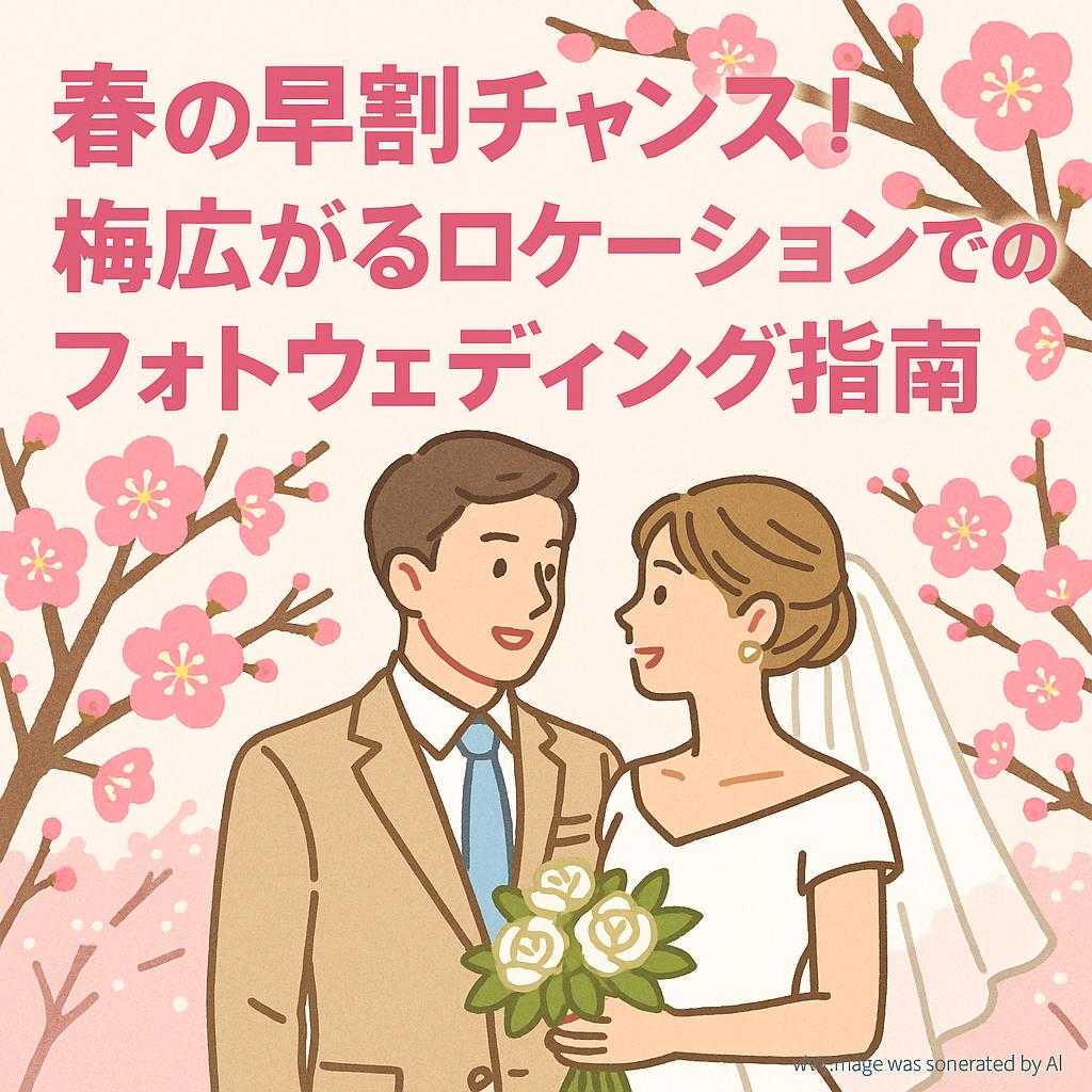 春の早割チャンス！梅広がるロケーションでのフォトウェディング指南