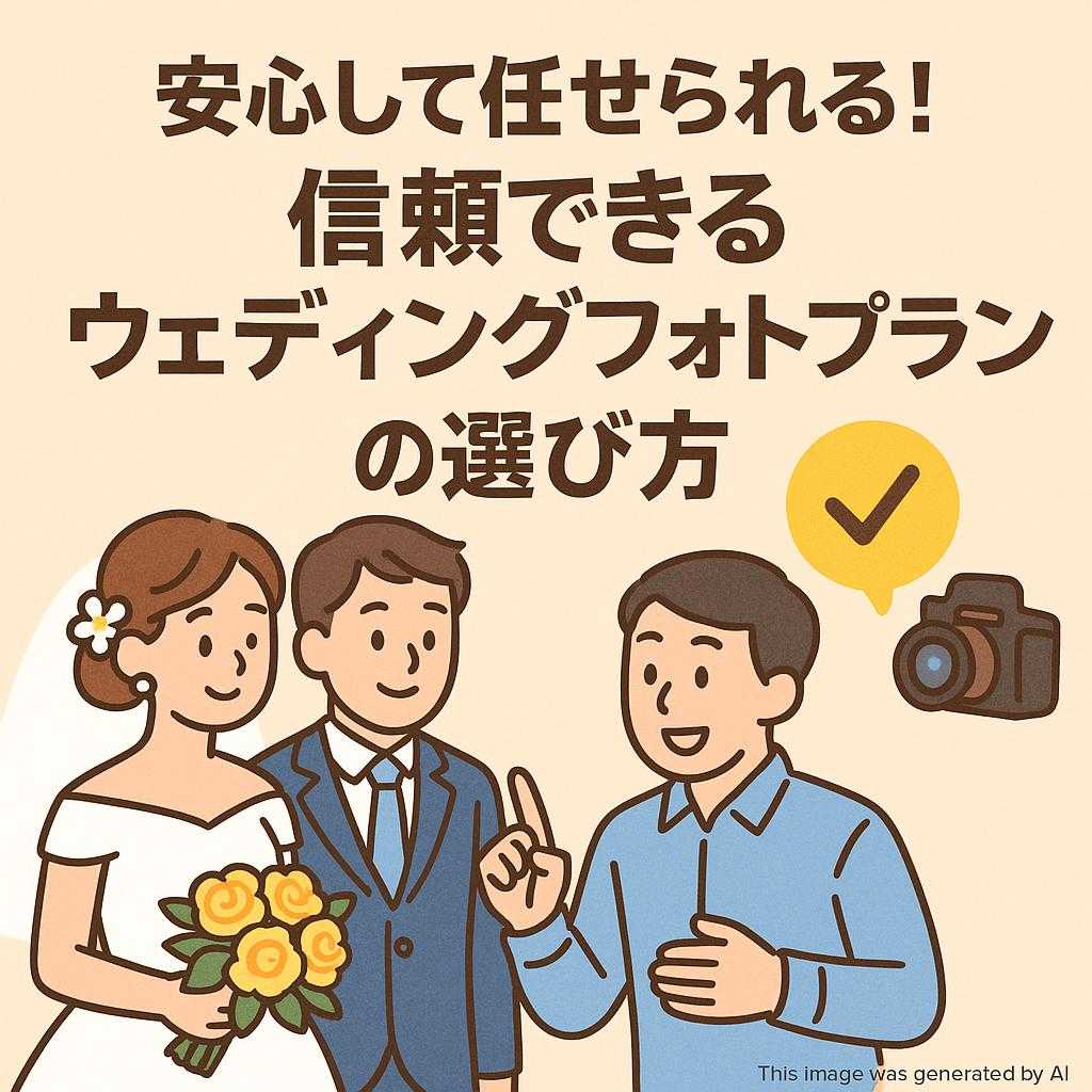 安心して任せられる!信頼できるウェディングフォトプランの選び方