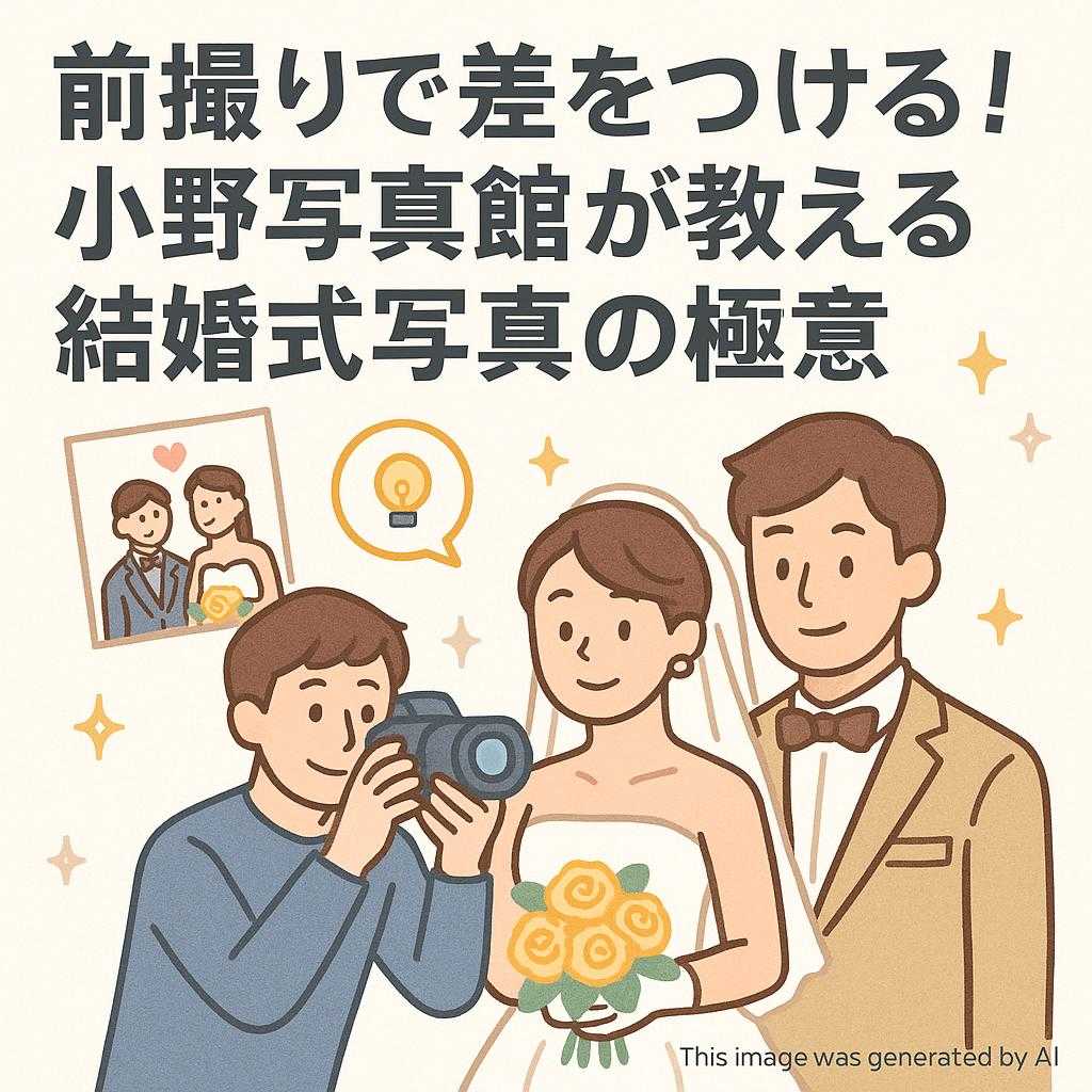 前撮りで差をつける！小野写真館が教える結婚式写真の極意