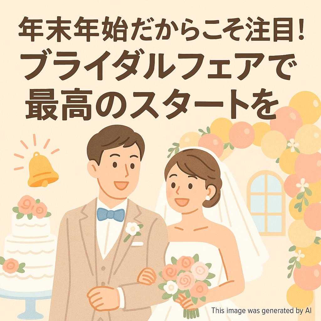 年末年始だからこそ注目！ブライダルフェアで最高のスタートを