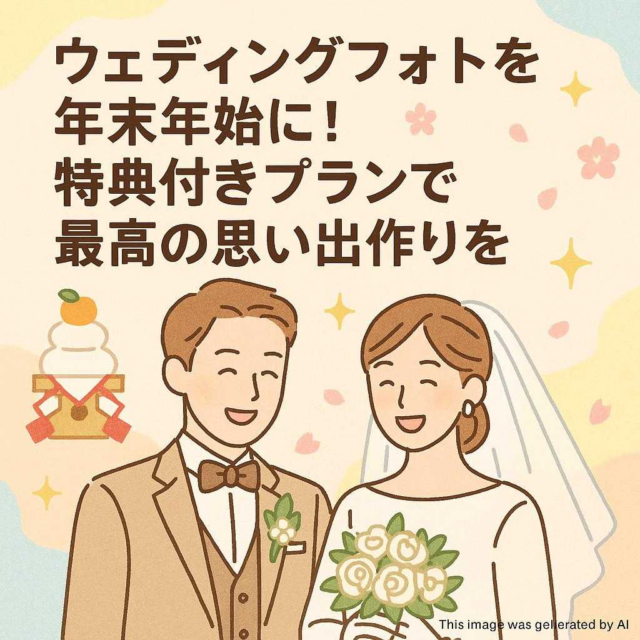 ウェディングフォトを年末年始に！特典付きプランで最高の思い出作りを